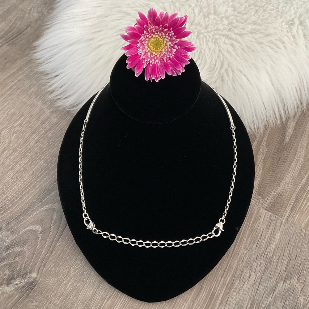 ๐ BRIGHTON Silver Scroll Detail Collar Choker Necklace With Scroll Detail Design - Picture 4 of 5